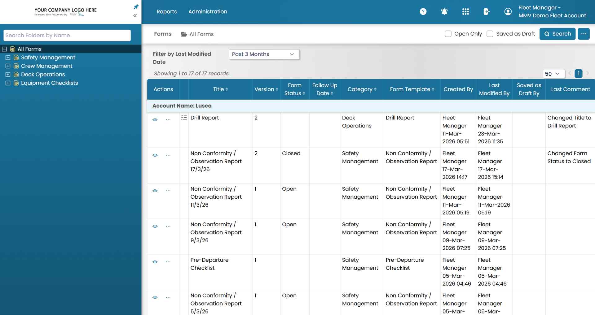 Forms electronic yacht checklists and forms