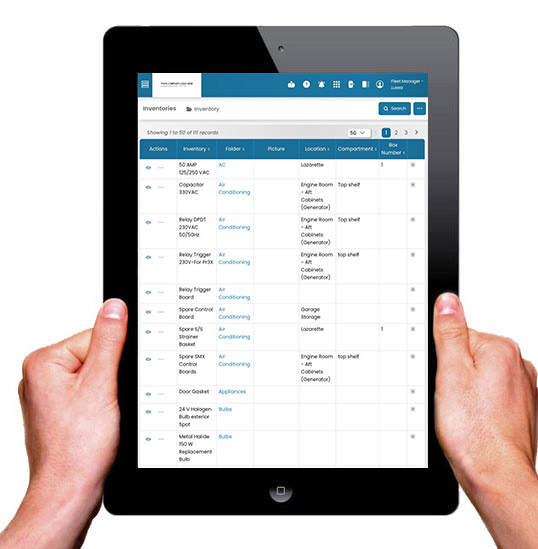 Mobil friendly yacht inventory and purchase software